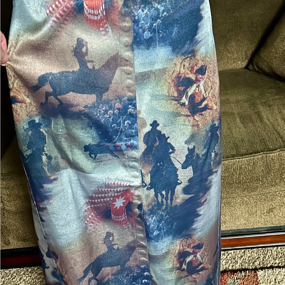 Equestrian Design • Small • Cowboy • Western • Indian • Blue/Black/ Red • Skirt - Picture 14 of 16